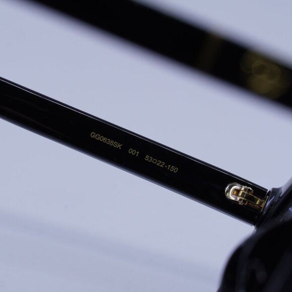 Gucci GG0638SK 001 Sunglasses Black Round Frame, Grey Lenses main image 11